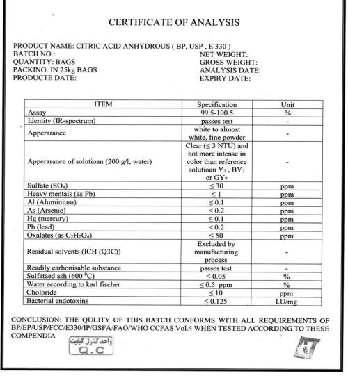 Citric Acid